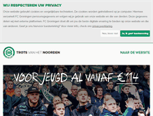 Tablet Screenshot of fcgroningen.nl